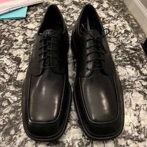 New Rockport Mens leather oxford dress shoes, black, size 9 1/2